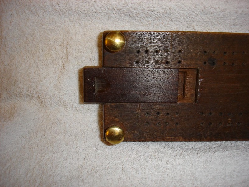 Victorian Rosewood And Brass Cribbage Board