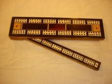 'A. W. Gamage' Labelled Triple Lane Cribbage Board - AWG115