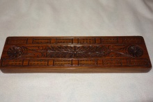 Anglo/Indian Heavy, Carved Cribbage Board - AIH70