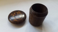 Small Rosewood Threaded Stick Ware Pot - SRT58