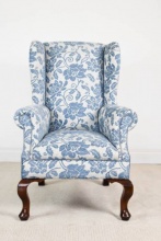 Large Upholstered Victorian Wing Chair - LUV1750