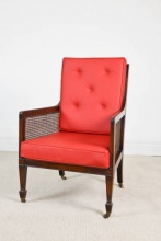 Late Victorian Bergere Library Chair  - LVB1750