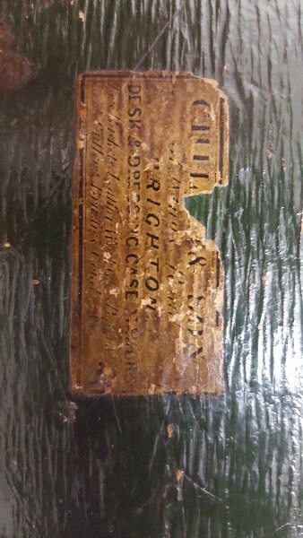 Circa 1845 Tunbridgeware Cribbage Board retailed by 