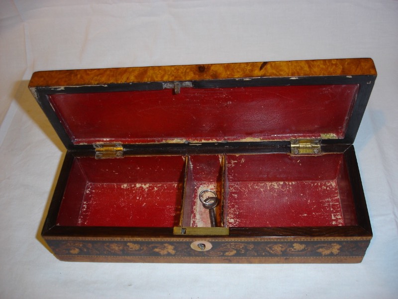 Circa 1845 Tunbridgeware Cribbage Board retailed by 