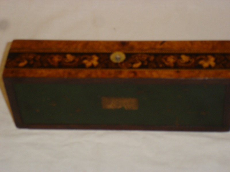 Circa 1845 Tunbridgeware Cribbage Board retailed by 