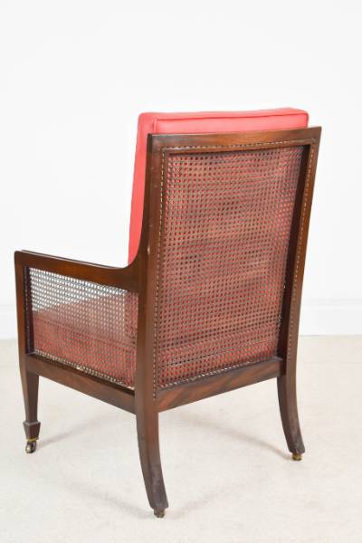 Late Victorian Bergere Library Chair 
