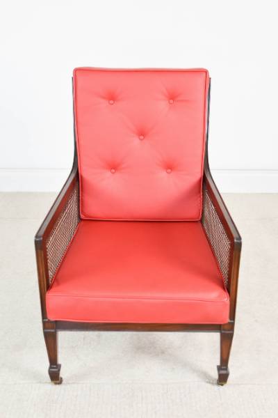 Late Victorian Bergere Library Chair 