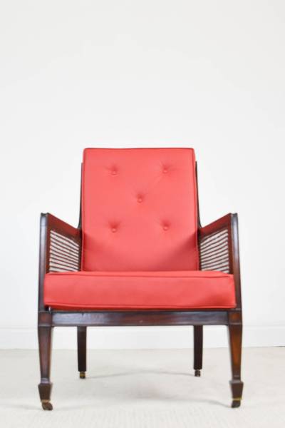 Late Victorian Bergere Library Chair 