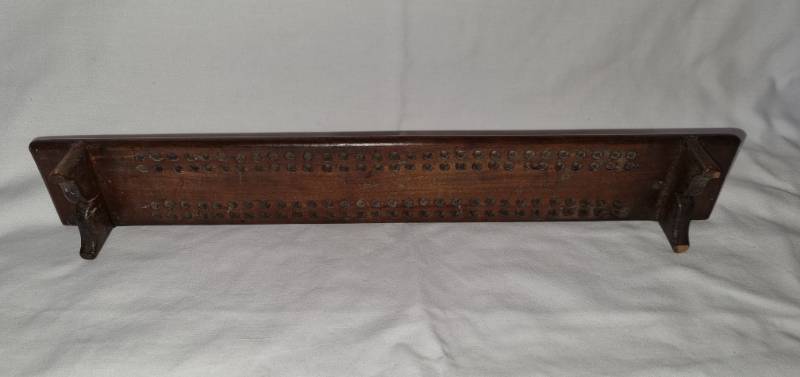 Large Victorian Painted Cribbage Board