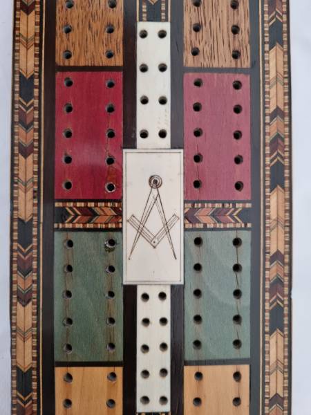 Georgian Masonic Cribbage Board