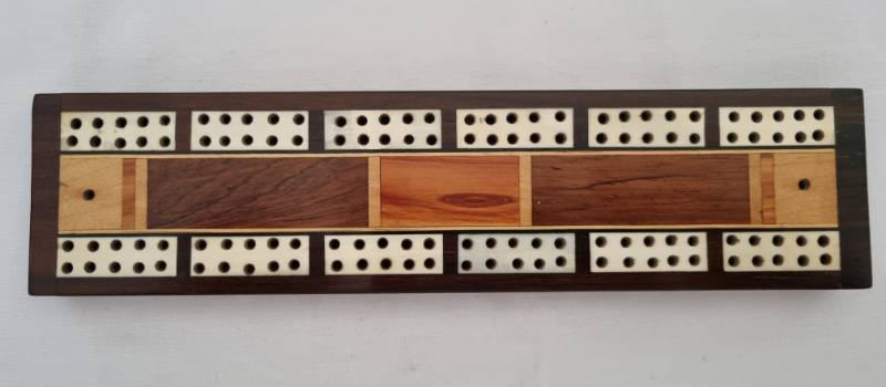 Edwardian Inlaid Cribbage Board