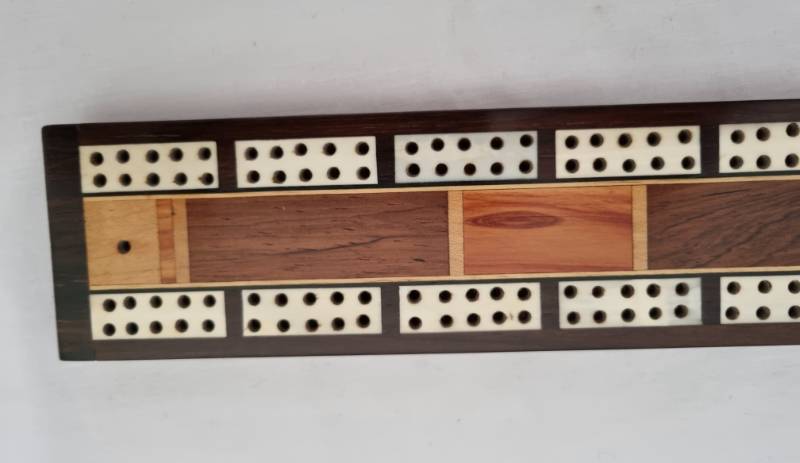 Edwardian Inlaid Cribbage Board
