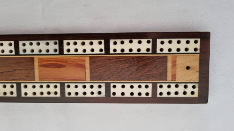 Edwardian Inlaid Cribbage Board
