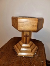 Oak Chalice Cup From Methodist Church