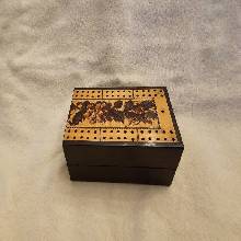 Victorian Tunbridge Ware Folding Cribbage Board  - VTWF175