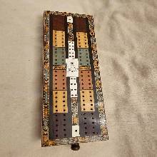 Georgian Tunbridgeware Masonic Cribbage Board by  - GTM290
