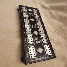 Large Rosewood & Mother Pearl Cribbage Victorian Board - LRM220
