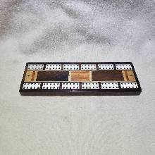 Vintage Small Inlaid Veneered Cribbage Board - VSV50