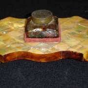 Victorian Mother Of Pearl & Tortoise Shell Ink Stand